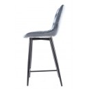 Стул барный SIGNAL CHIC H-2 Velvet Bluvel 14 серый/черный